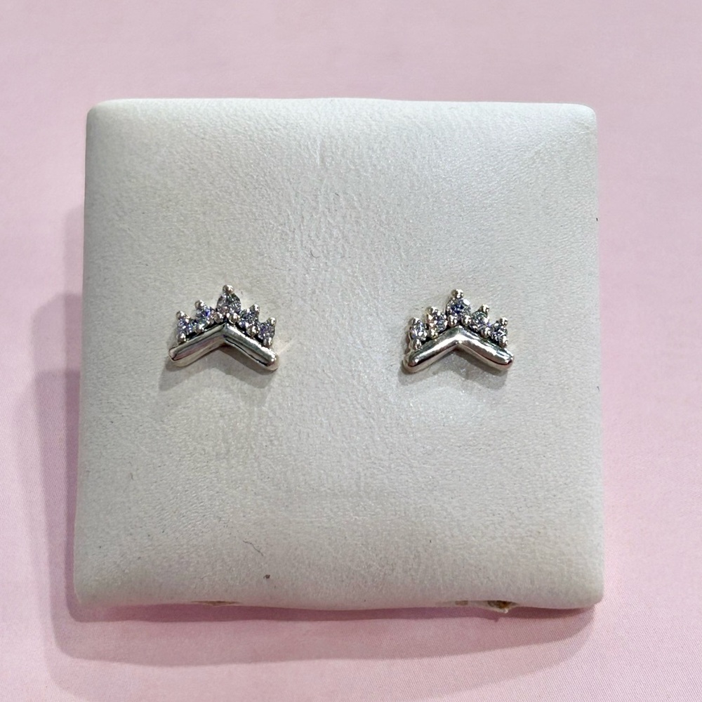 RETIRED Tiara Wishbone Stud Earrings